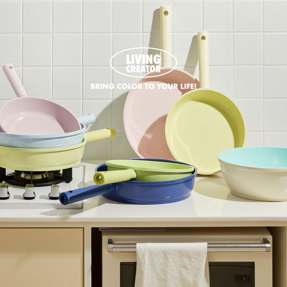 Yori Yori Premium Ceramic Cookware set - Pastel Set