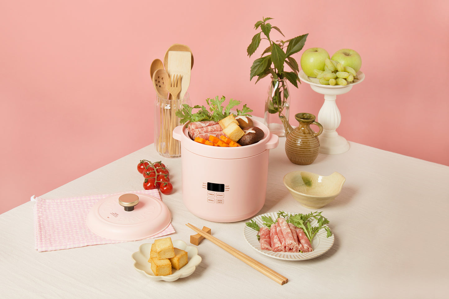 Mini-Reiskocher in Pink