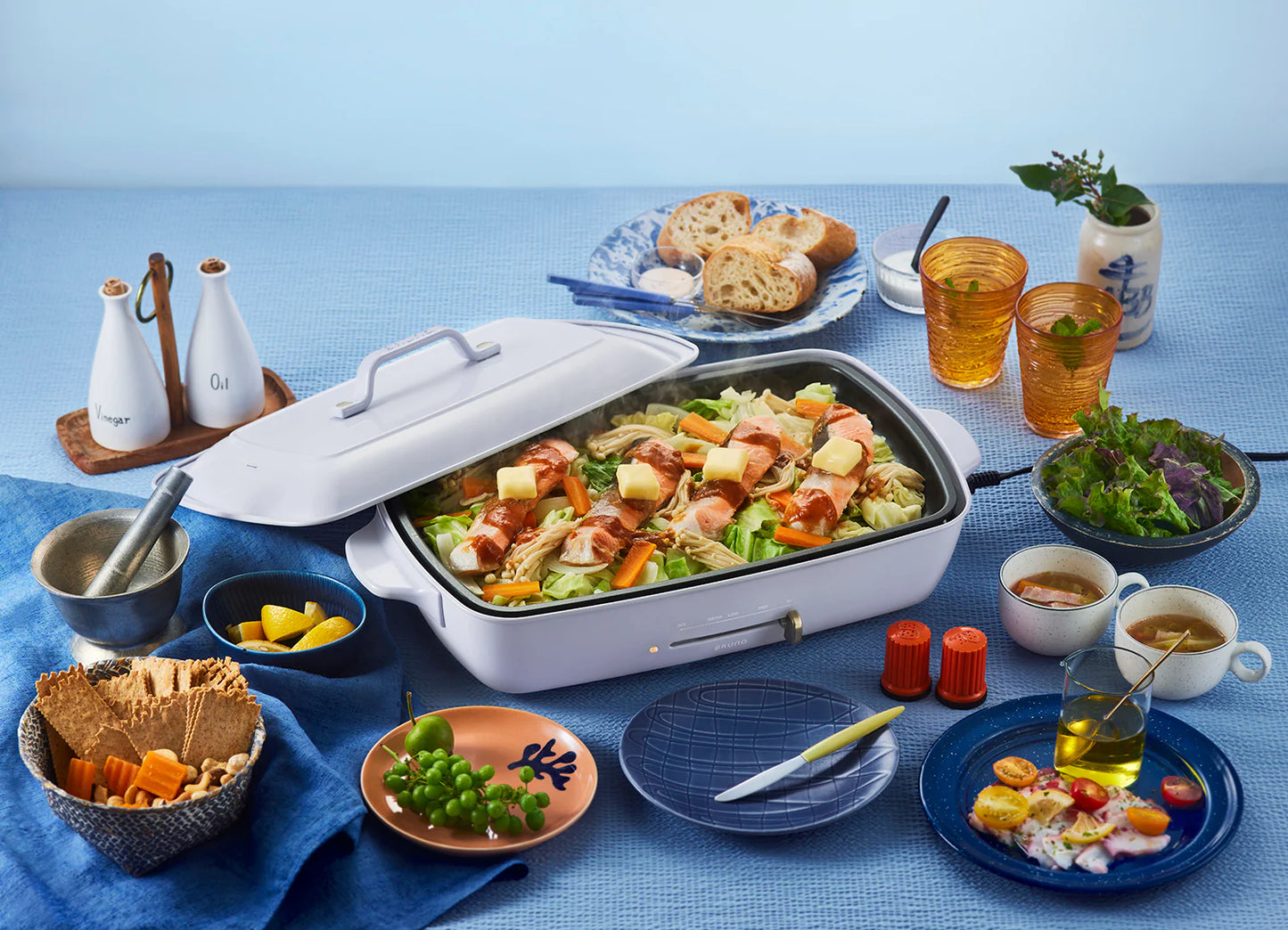 Grande Hotplate in Sea Lilac