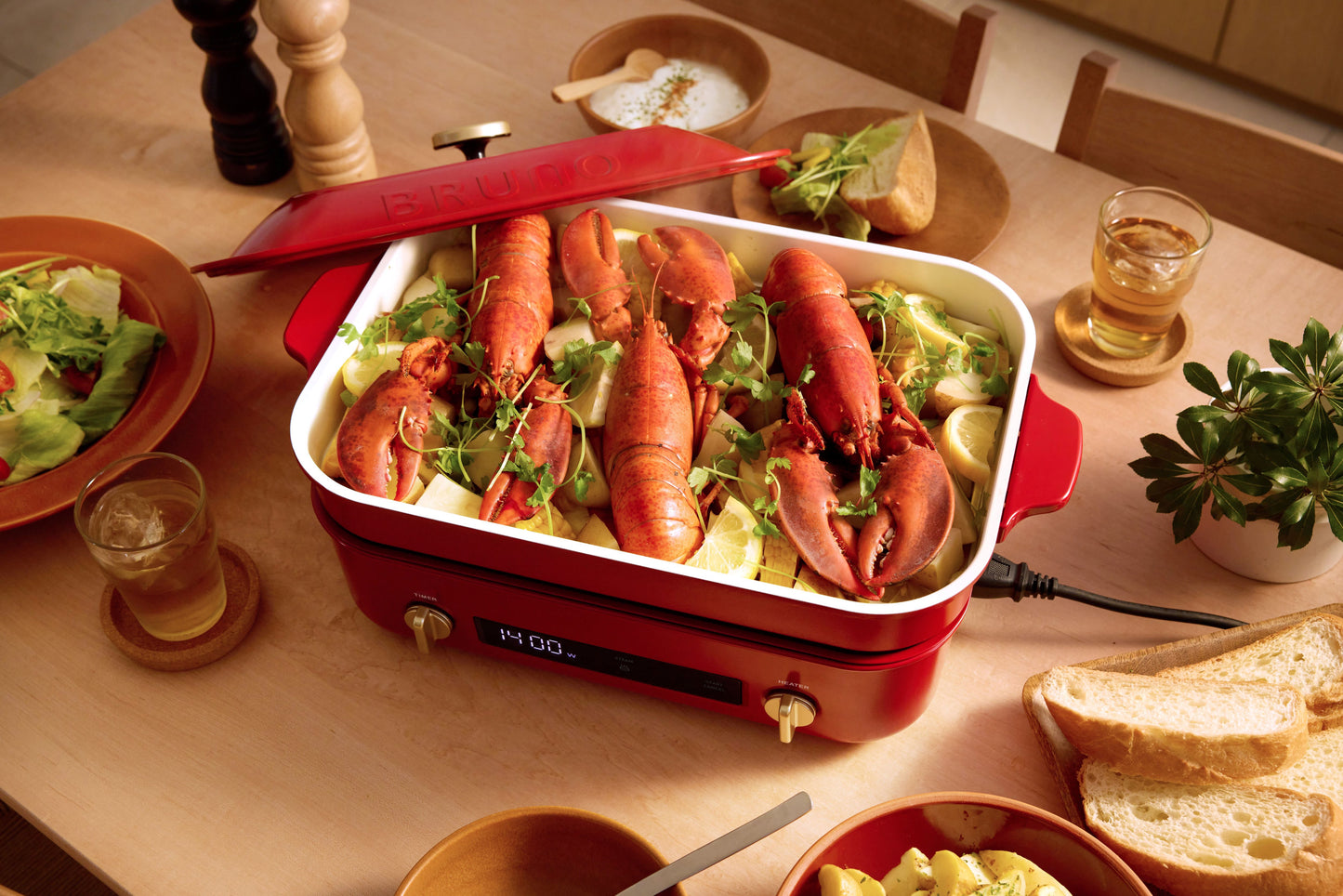 Compact Digital Hotplate - Red