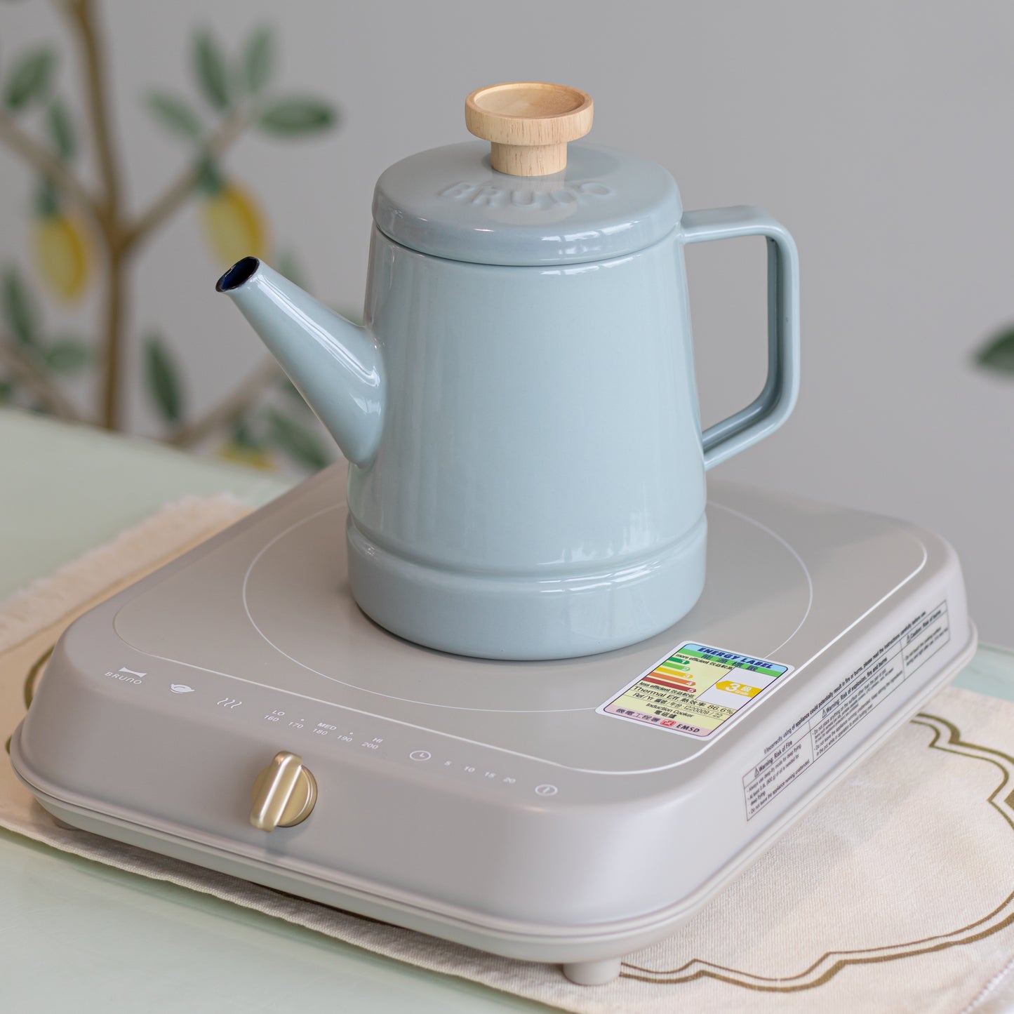 BRUNO x Fujihoro Enamel Kettle 1.6L - Blue Green