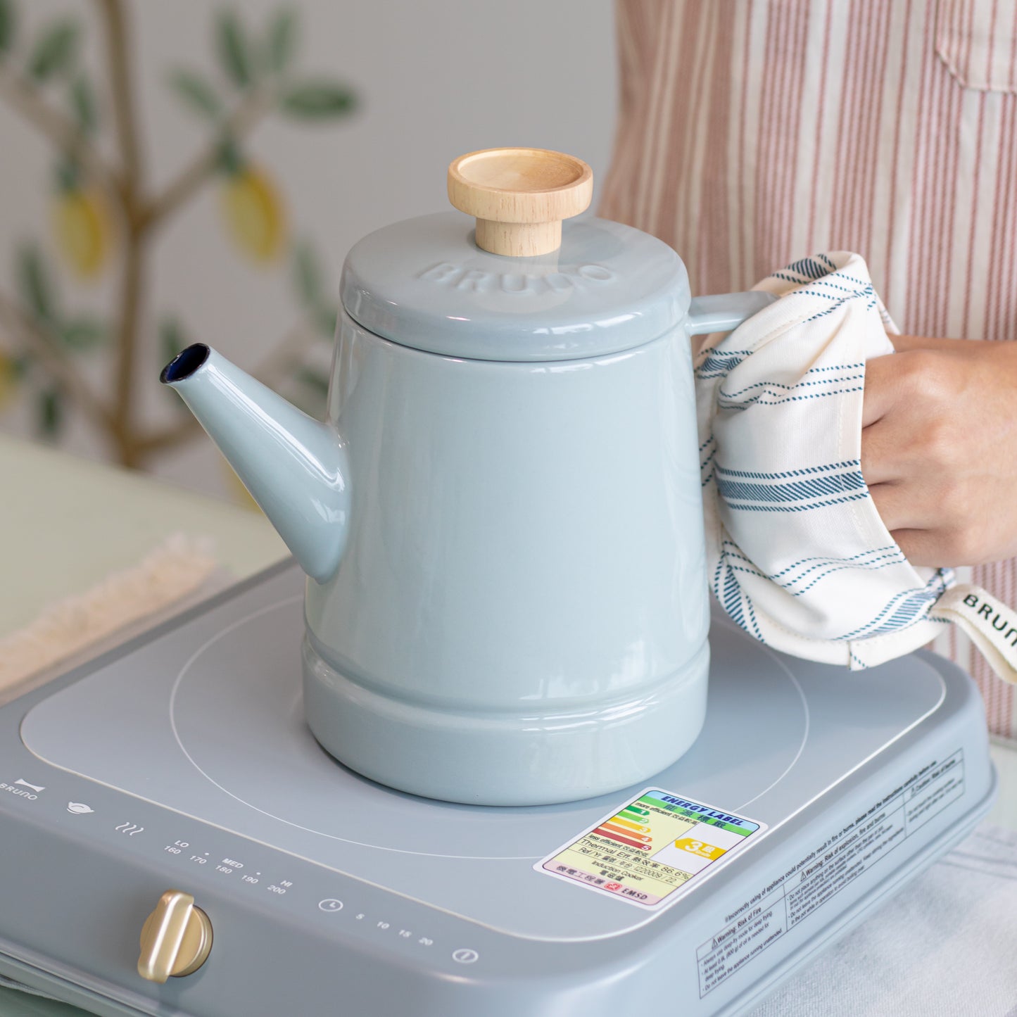 BRUNO x Fujihoro Enamel Kettle 1.6L - Blue Green