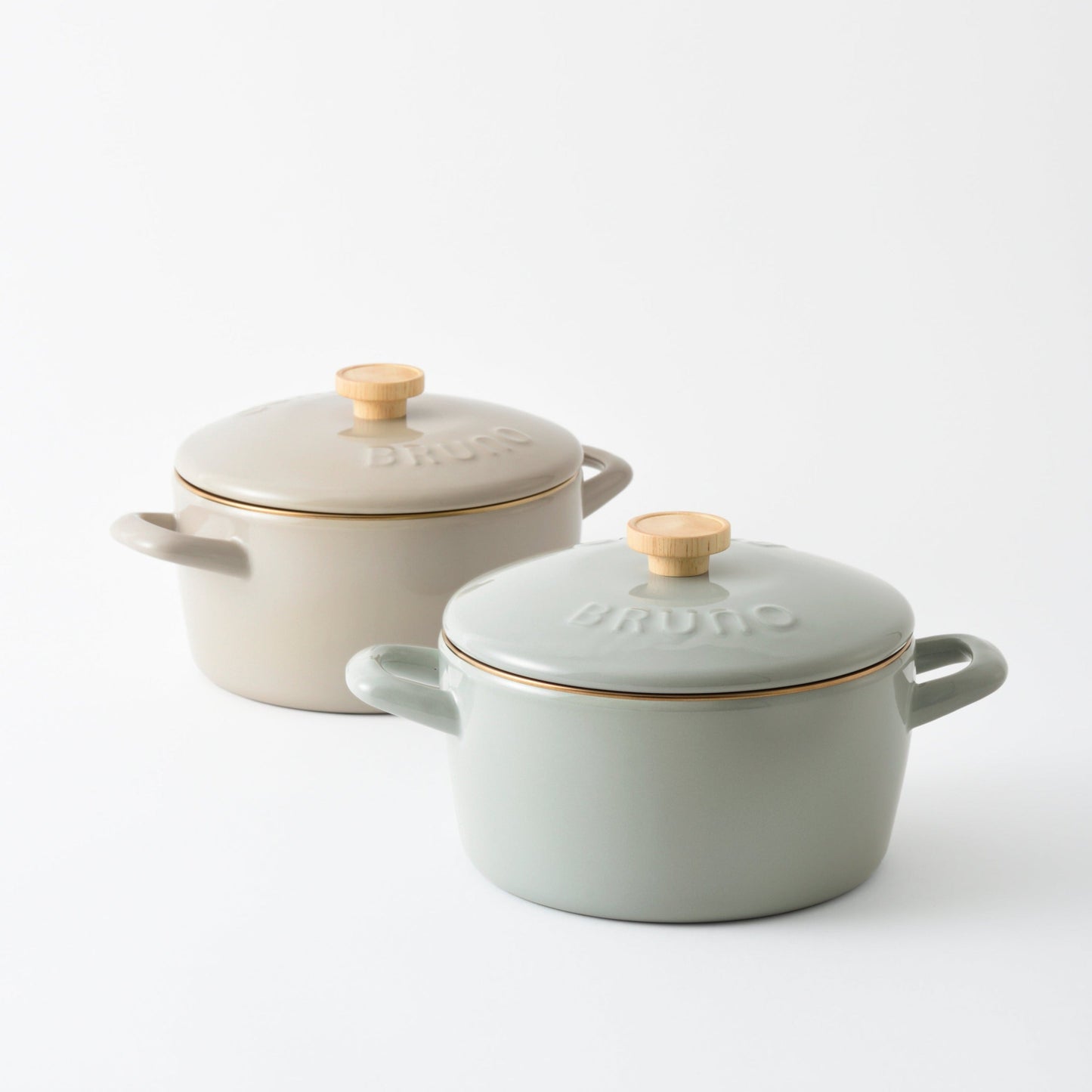 BRUNO x Fujihoro Enamel Pot (20cm) - Greige