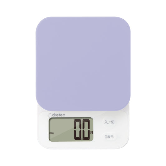 Báscula digital de precisión (0,1 g-2 kg) en color lavanda