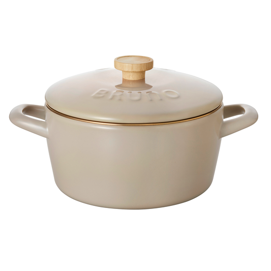 BRUNO x Fujihoro Enamel Pot (20cm) - Greige