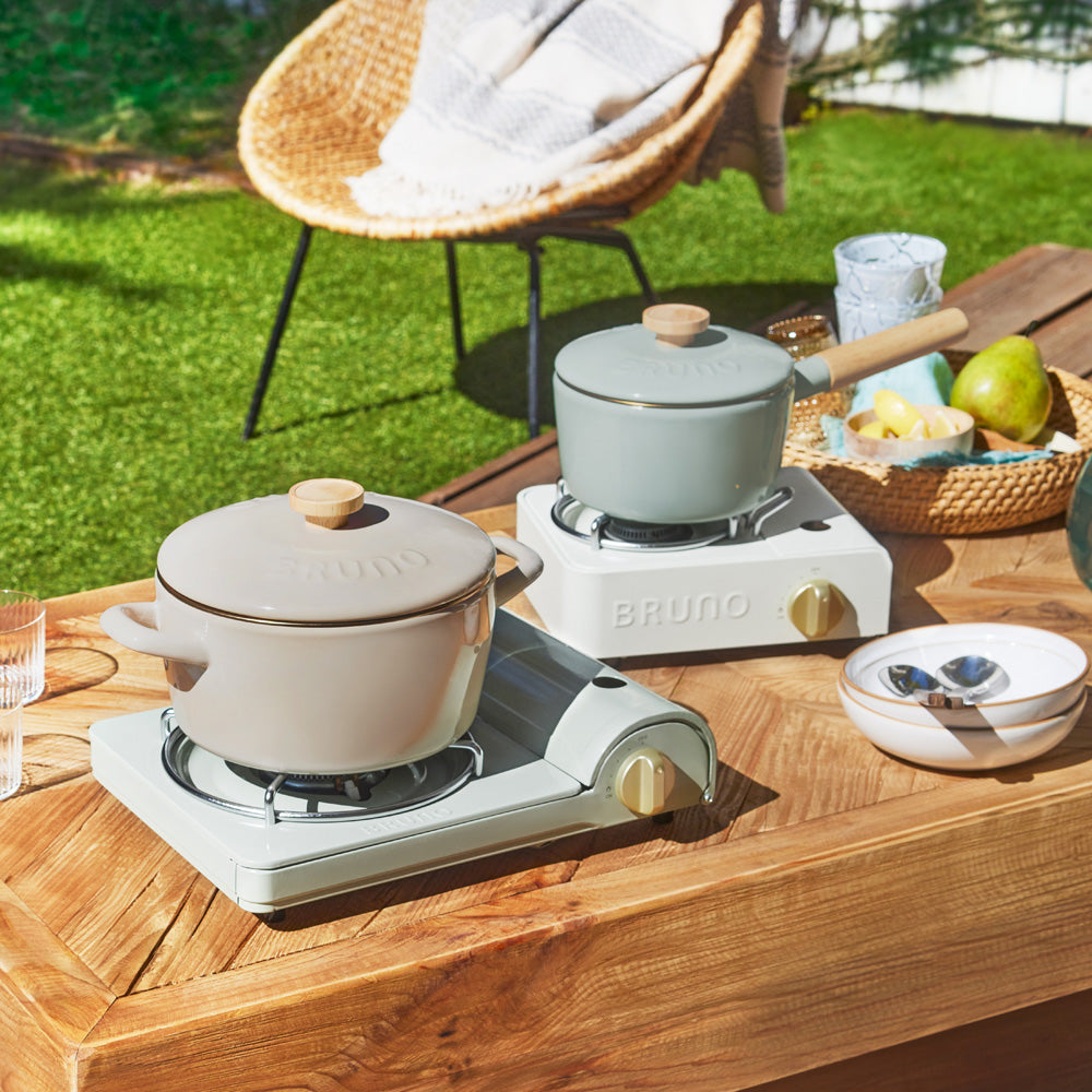 BRUNO x Fujihoro Enamel Pot (20cm) - Greige