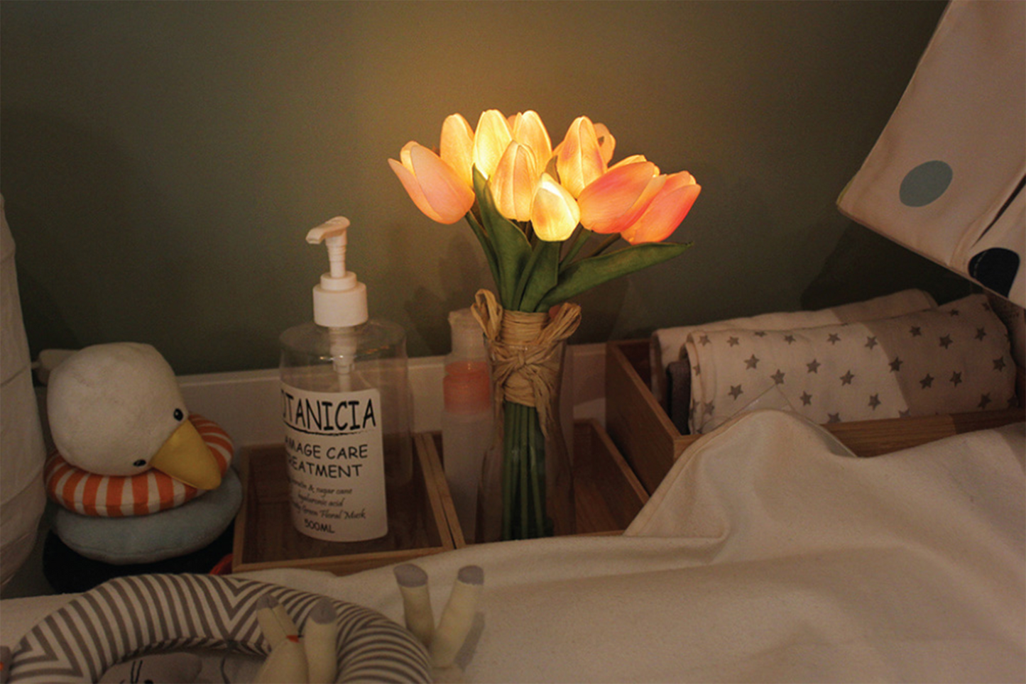 Tulip Bouquet LED Lights (Peach)