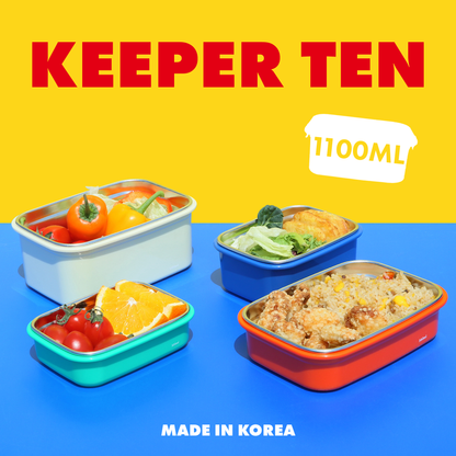 Keeper Ten Double Stainless Steel Container 1100ML