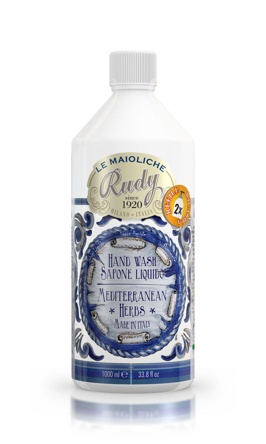 Maioliche Hand Wash Refill 1000 ml - Mediterranean Herbs