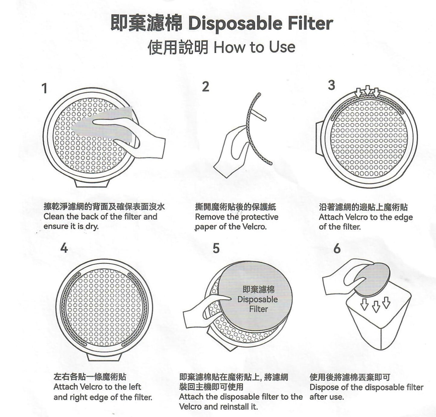 Portable Range Hood Disposable Filter (5PC)