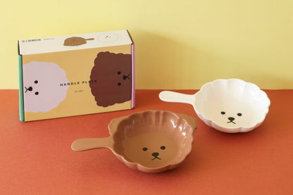 Handle Plate 2 Piece Set - Bichon & Poodle