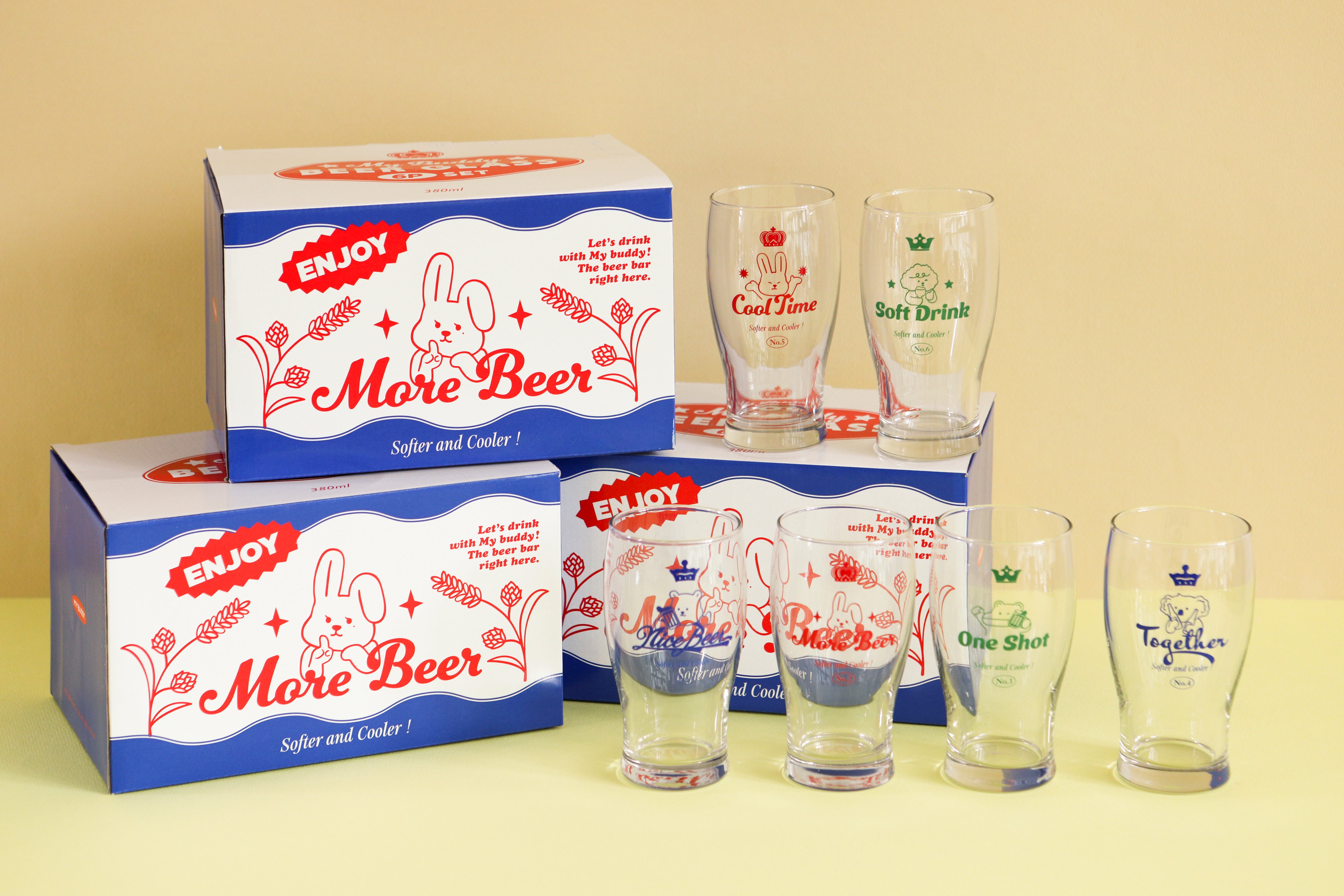 DAILYLIKE My Buddy 6 Piece Beer Glass Set – Cote Maison Asia
