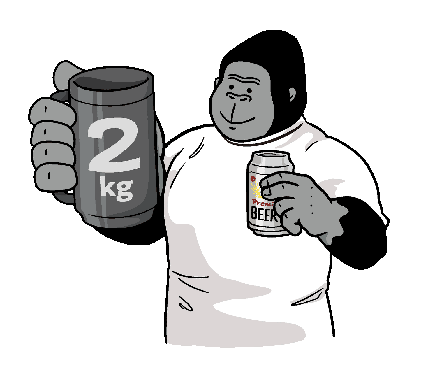 Gorilla 2Kg Beer Mug - 135ML