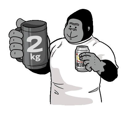 Gorilla 2Kg Beer Mug - 135ML