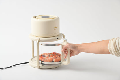 Glass Air Fryer - Charcoal Black