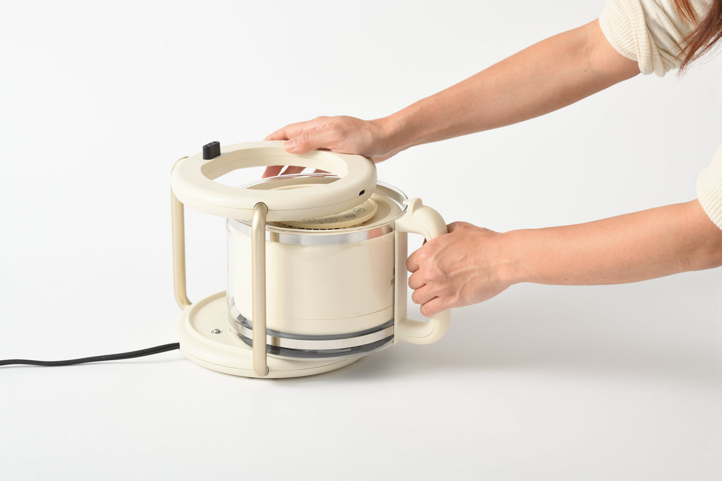 Glass Air Fryer - Ivory