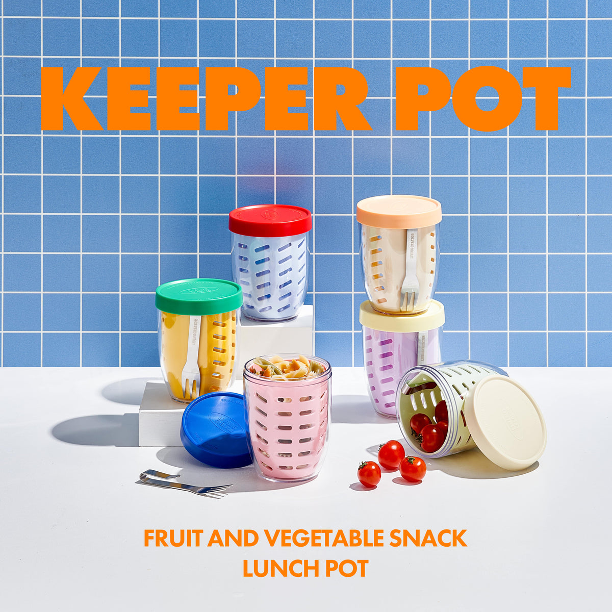 LIVING CREATOR Keeper Pot Fruit and Vegetable Snack Lunch Pot – Cote ...