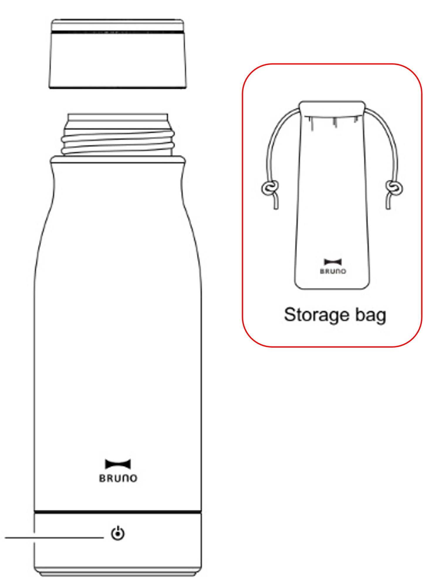 Portable Electric Kettle Drawstring Bag