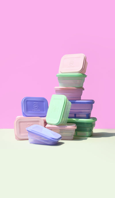 Push Lock Rectangle Collapsible Lunch Box 1200ML