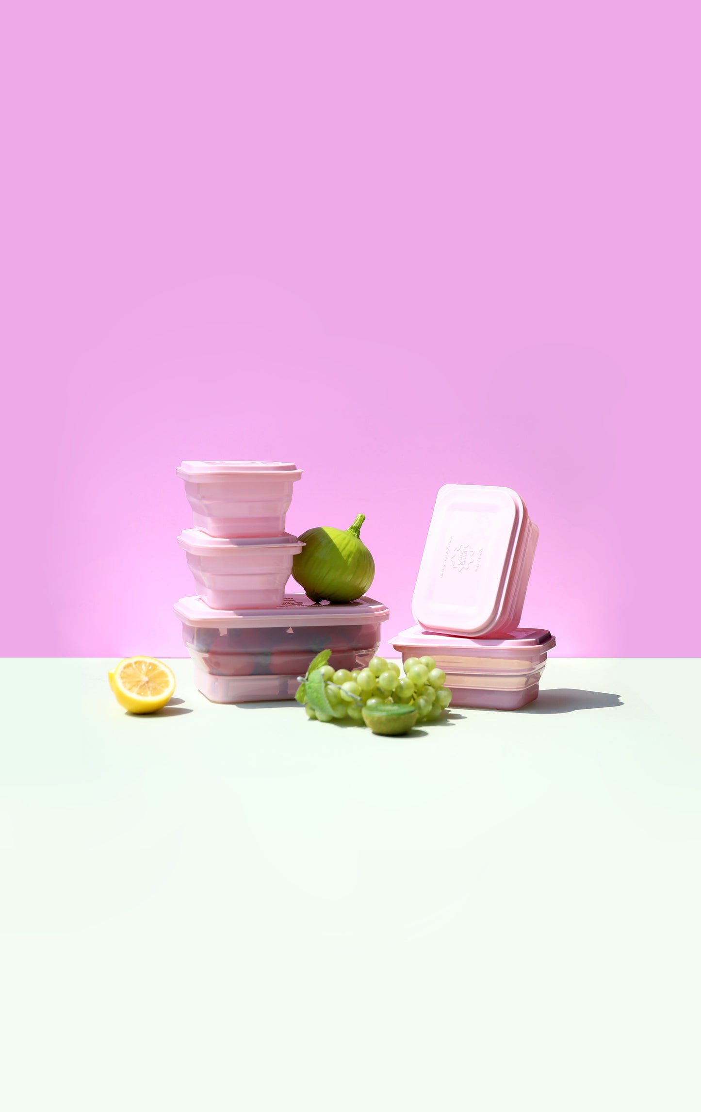 Push Lock Rectangle Collapsible Lunch Box 1200ML