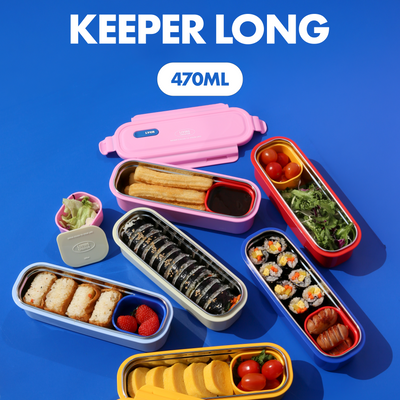 Keeper Long Double Stainless Steel Container 470ML