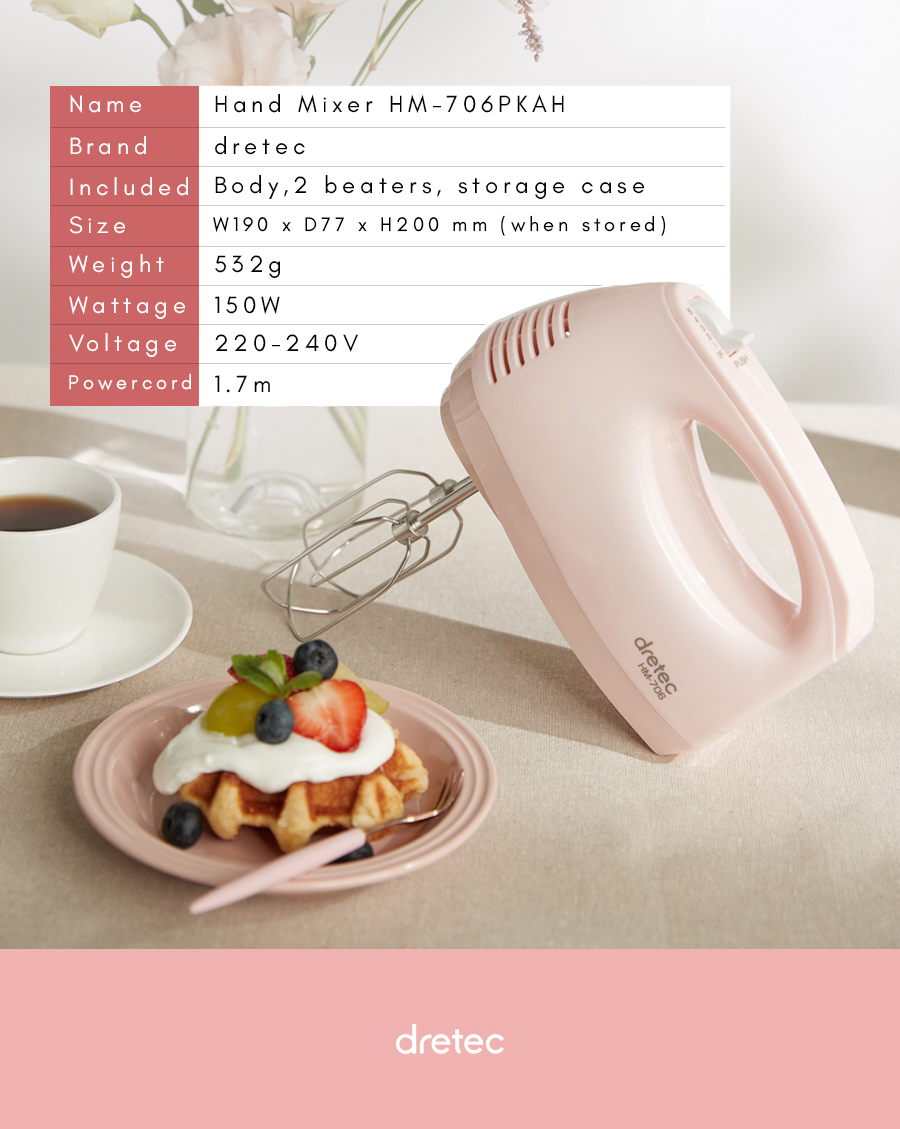 Hand Mixer in Baby Pink