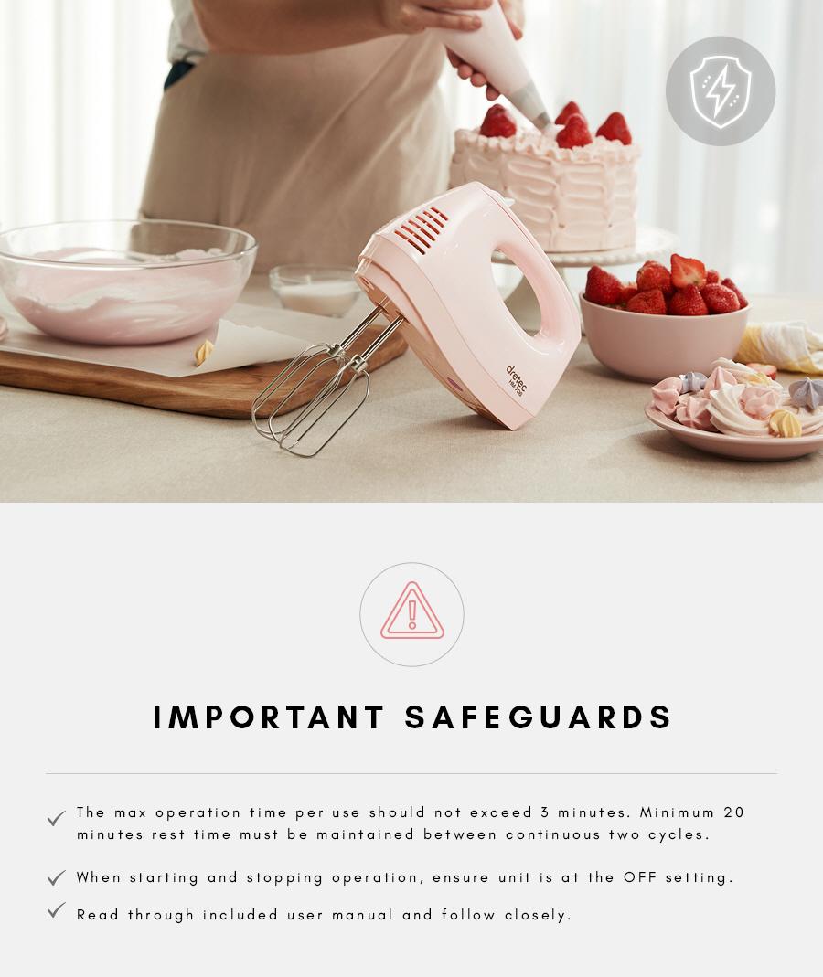 Hand Mixer in Baby Pink