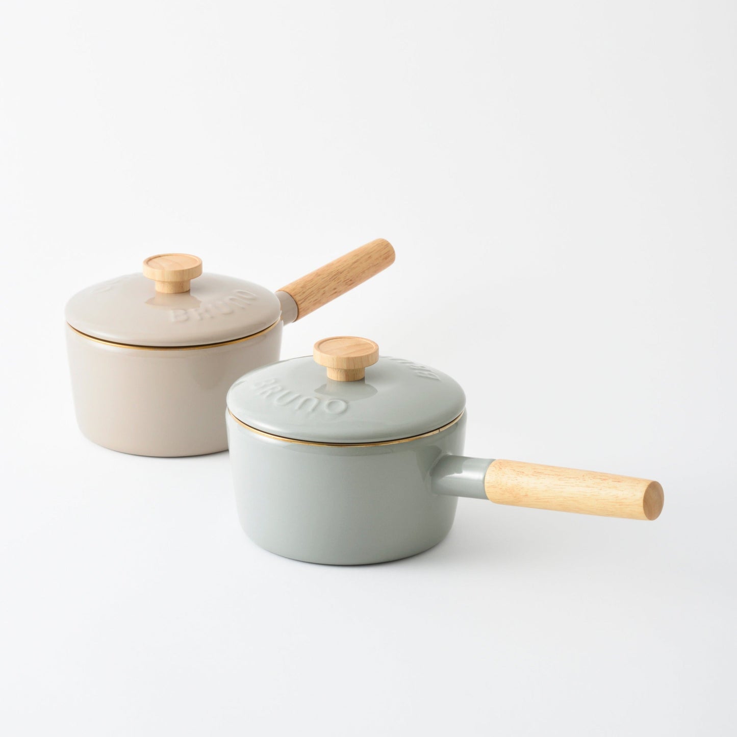 BRUNO x Fujihoro Enamel Saucepan (16cm) - Greige