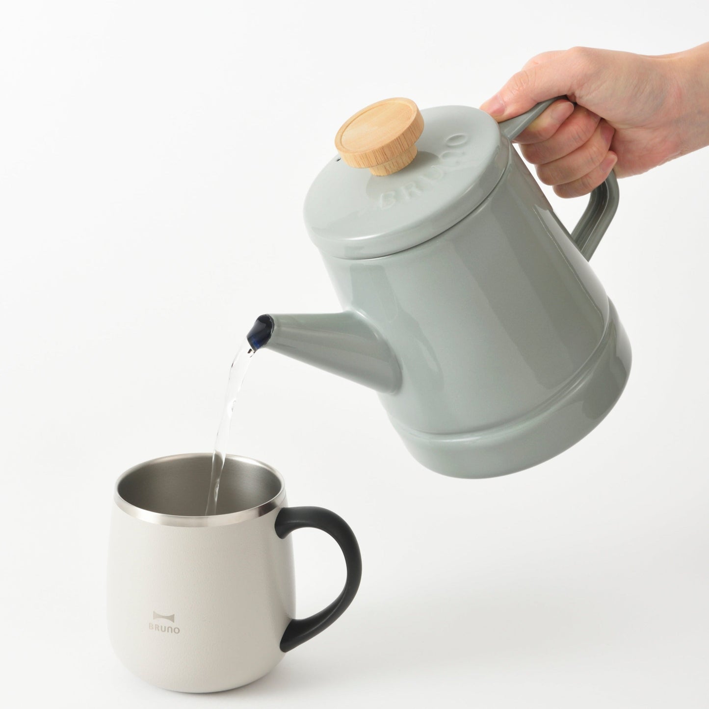 BRUNO x Fujihoro Enamel Kettle 1.6L - Greige