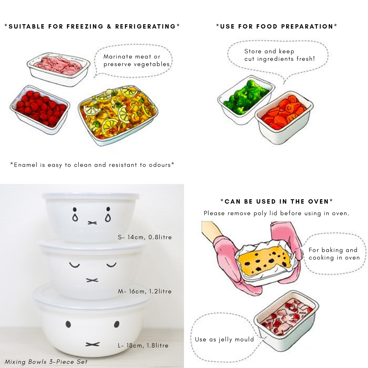 Miffy Mixing Bowls 3-Piece Set